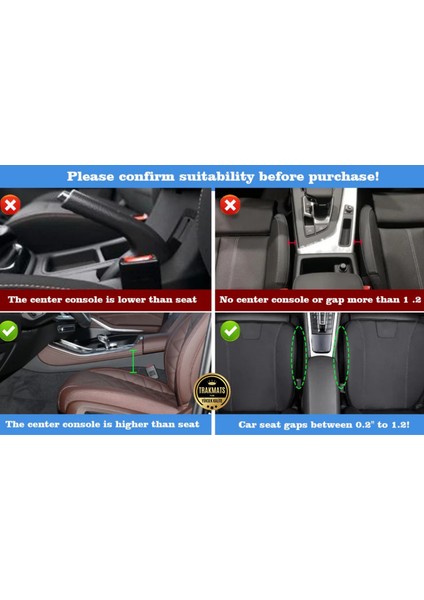 Volkswagen T-Cross 2019-2020-2021-2022-2023-2024-2025 Araba Koltuk Arası Boşluk,doldurucu,organizer , Iki Adet Siyah Araç Içi,düzenleyici