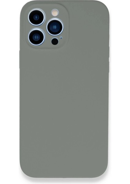 iPhone 13 Pro Max Kılıf Lansman Legant Silikon - GRI-(5796)