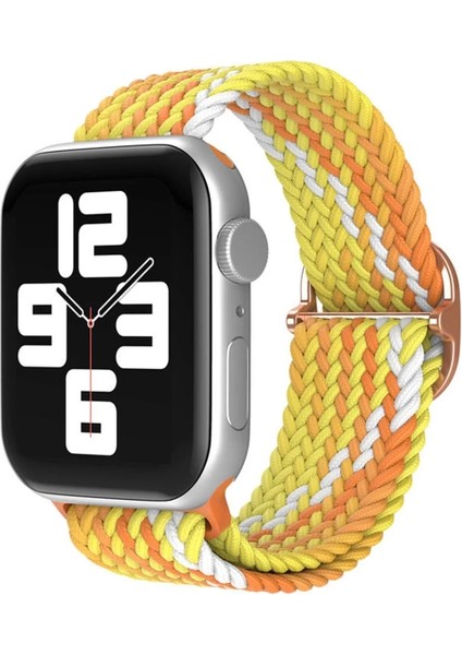 Apple Watch 42MM Star Kordon - TURUNCU-SARI-(5796)