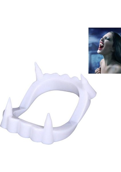 Beyaz Renk Çift Damak Takma Vampir Dişi (3791) fiyatları