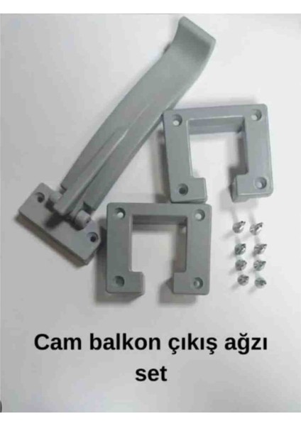 Cam Balkon Gold Sistem Gri Çıkış Ağzı ve Boynuz Takımı