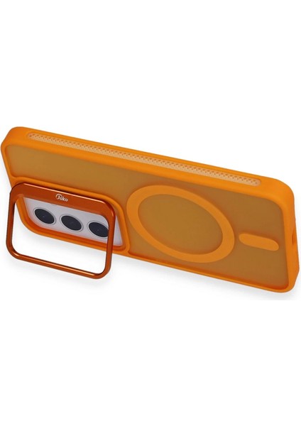 Zeroshop Joko Samsung Galaxy S24 Plus Flet Lens Magsafe Kapak - Turuncu fiyatları