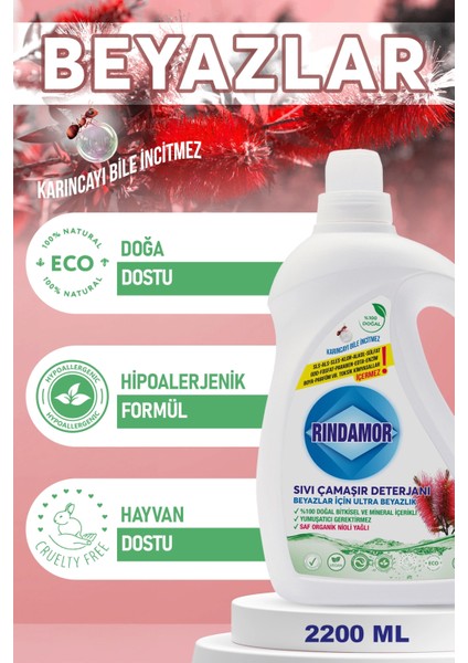 %100 Doğal Bitkisel Beyazlar Sıvı Çamaşır Deterjanı Organik Nioli Yağlı-Kendinden Yumuşatıcılı modelleri