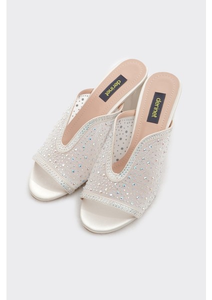 Taşlı Kadın Topuklu Abiye Terlik fiyatları