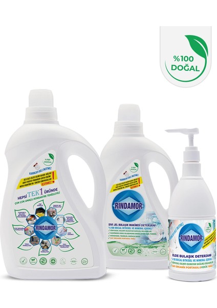 3lü Set-Sıvı Bulaşık Makinesi-Elde Bulaşık Deterjanı-Tek1 Çok Çok Amaçlı Konsantre Temizleyici modelleri