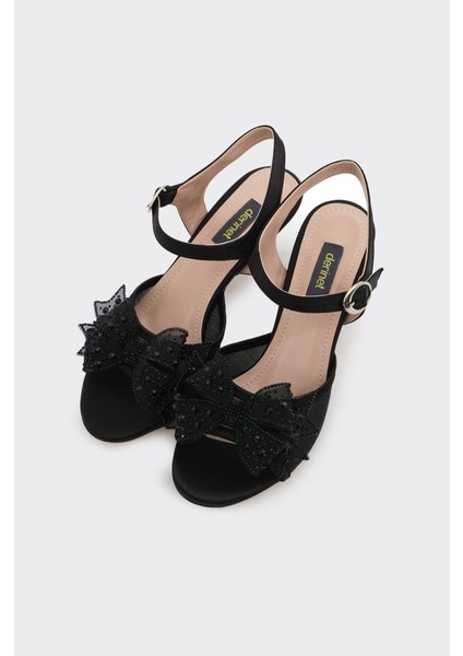 Topuklu Dantelli Taş Aksesuarlı Kadın Abiye Ayakkabı fiyatları