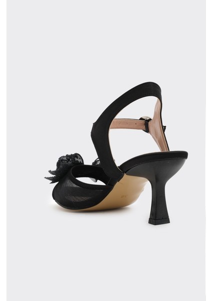 Topuklu Dantelli Taş Aksesuarlı Kadın Abiye Ayakkabı modelleri