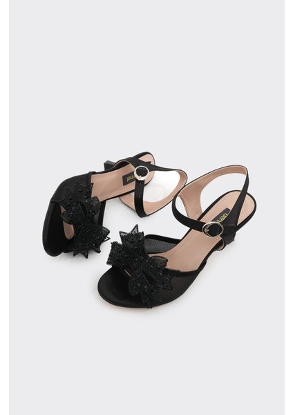 Topuklu Dantelli Taş Aksesuarlı Kadın Abiye Ayakkabı fırsatları