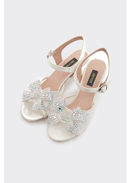 Topuklu Dantelli Taş Aksesuarlı Kadın Abiye Ayakkabı fiyatları