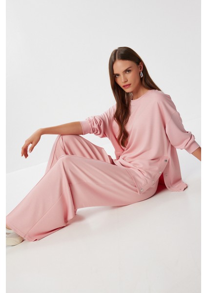 Yumuşak Modal Alt-Üst Takım LBY0009 Pembe modelleri