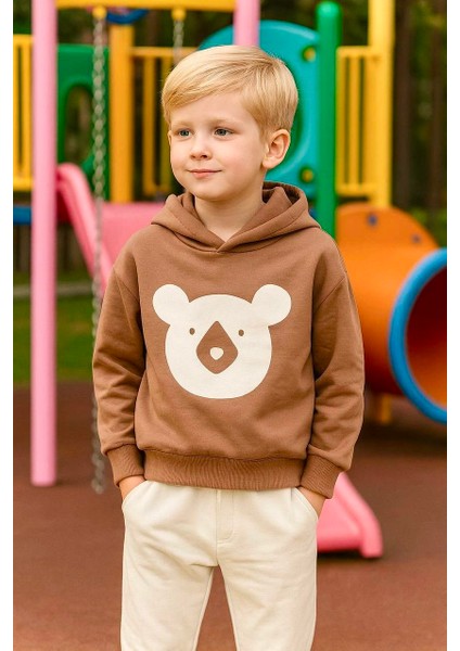 Erkek Çocuk Kapüşonlu Sweattshirt Eşofman