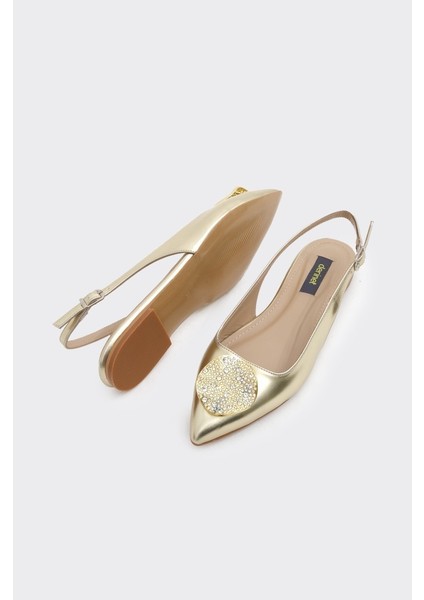 Taş Aksesuarlı Hakiki Deri Kadın Babet indirimleri