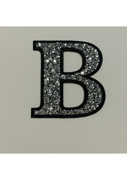 Taşlı Ütülenebilen Veya Sticker Olarak Kullanılabilen 6cm B Harfi