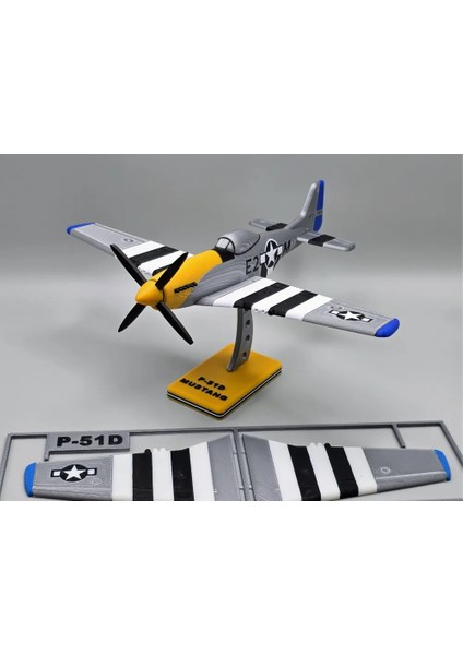 P-51D Mustang Model Uçak | Koleksiyonluk Dekoratif Maket | 3D Tasarım modelleri