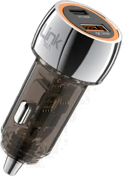 C436 55W Dual PD30W + QC25W Şeffaf Araç Şarj Adaptörü