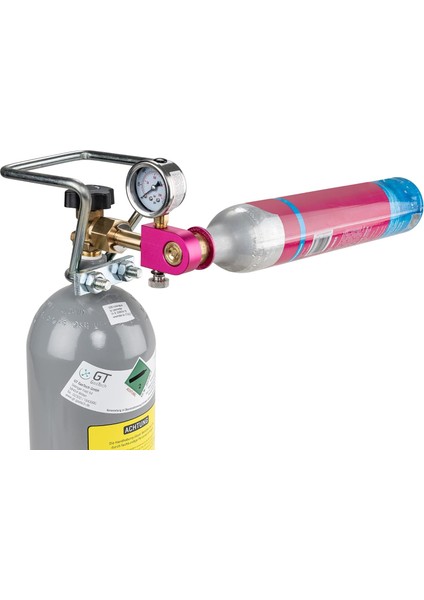 Sprudelux® Co₂ Dolum Adaptörü | Quick Connect Uyumlu Soda Makineleri Için Co₂ Dolum Aparatı | Büyük Tüpten Küçük Silindire Gaz Aktarma | Manuel Kullanım