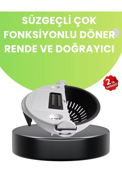 Ergonomik Sebze Rendeleyici ve Süzgeç Hazneli Dilimleyici