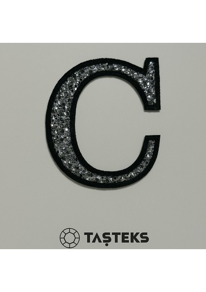Taşlı Ütülenebilen Veya Sticker Olarak Kullanılabilen 6cm C Harfi