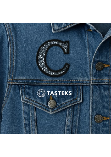 Taşlı Ütülenebilen Veya Sticker Olarak Kullanılabilen 6cm C Harfi fiyatları