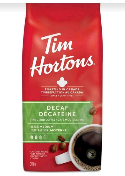 Tim Hortons Orijinal Kanada Decaf Kafeinsiz Orta Kavrulmuş Kahve