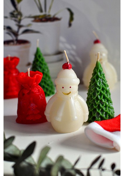 Yeni Yıl Yılbaşı Temalı 3'lü Set Yılbaşı Mum ,yılbaşı Hediyesi, Kokulu Mum, Hediyelik Mum fırsatları