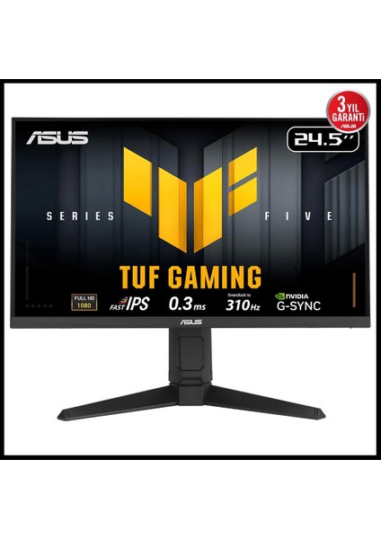 Tuf Gamıng VG259QMRL5A 24,5" 0.3ms, 310hz, Full Hd, Dp, 2xhdmı, Hoparlör, Pivot, Fast IPS Led, Elmb Sync Premium, Gamıng Monitör