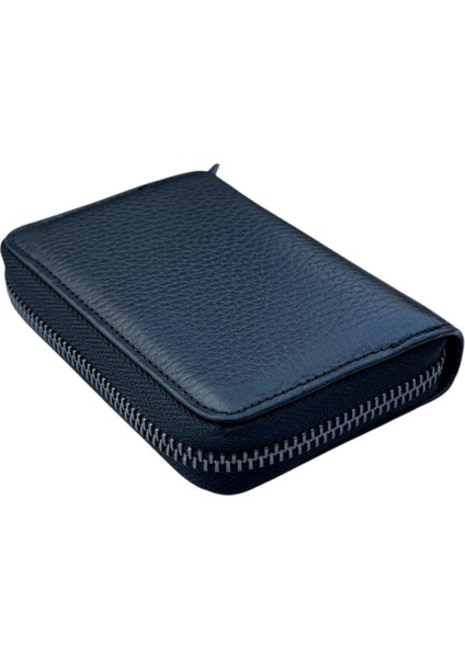 Dik Floter Siyah Fermuarlı Premium Cüzdan