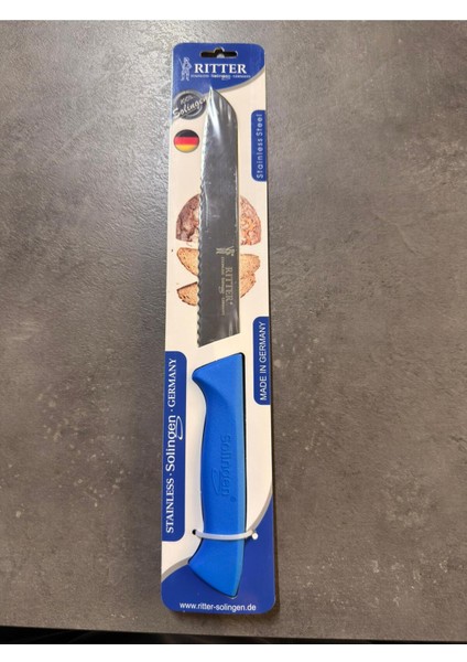 P-Design Solingen Rıtter Ekmek Bıçağı 19 cm Mavi Renk