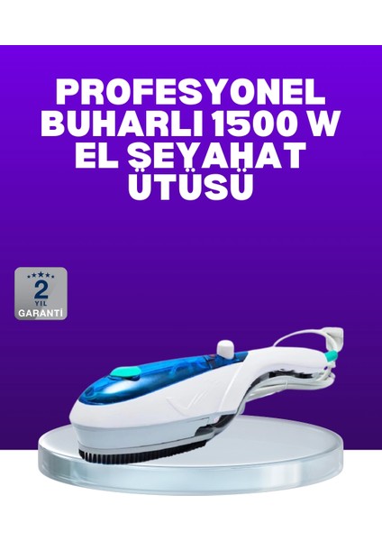 Kompakt Seyahat Tipi Buharlı Ütü Pratik Kırışıklık Açıcı