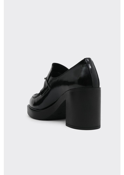 Hakiki Deri Topuklu Tokalı Kadın Casual Ayakkabı modelleri