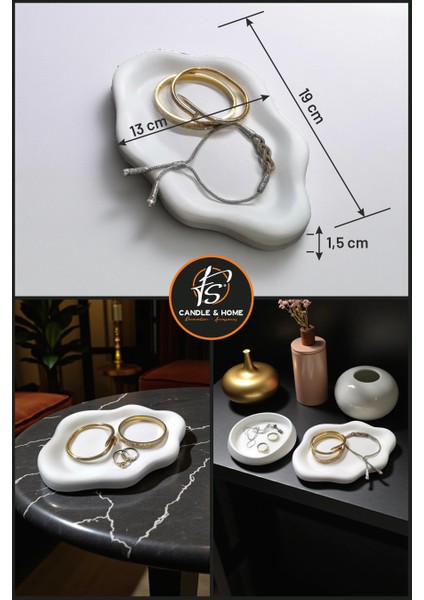 Modern-Bohem Tarzda Bulut Takı Tabağı, Mum Tabağı, Çok Amaçlı Organizer fiyatları