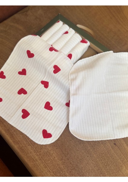 %100 Pamuk Yeni Doğan Bebek Ağız Mendili 7'li Set - 20*20 cm