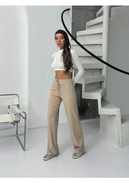 Fitilli Şardonlu Pantolon Bej A4058 fiyatları