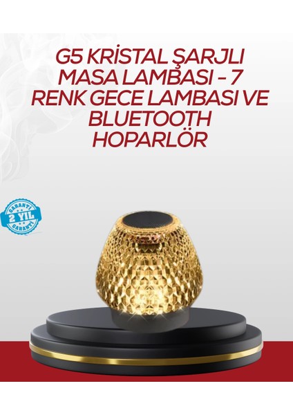 Dokunmatik Işıklı Kablosuz Bluetooth Hoparlör 5W