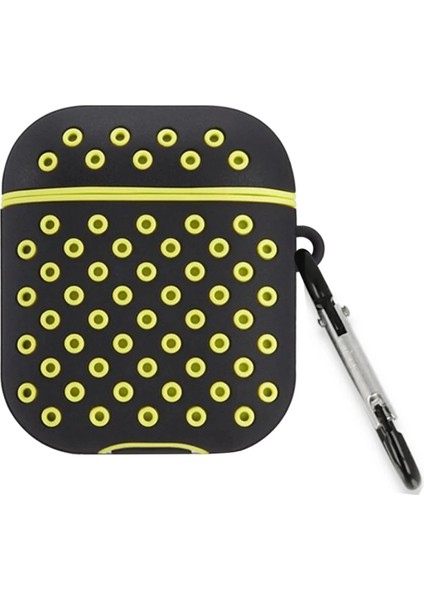 Airpods 3 (3.nesil) Spor Delikli Kılıf - SIYAH-SARI-(5796)