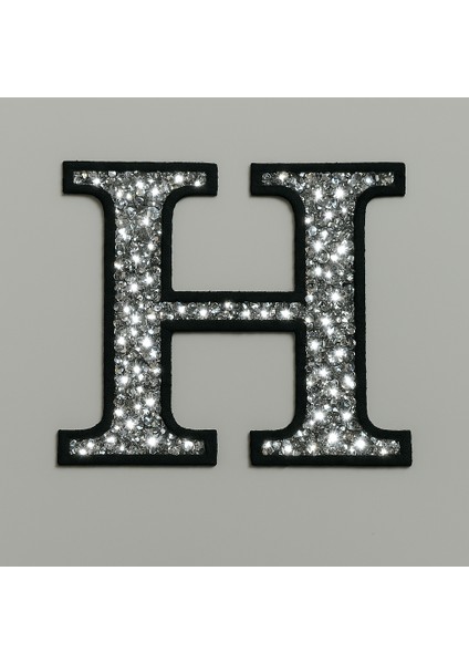 Taşlı Ütülenebilen Veya Sticker Olarak Kullanılabilen 6cm H Harfi