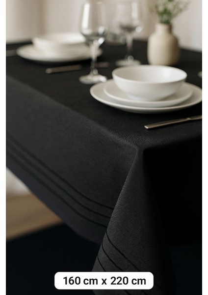 Leke Tutmayan, Kolay Temizlenen Colber Dertsiz Keten Masa Örtüsü 160CM x 220CM