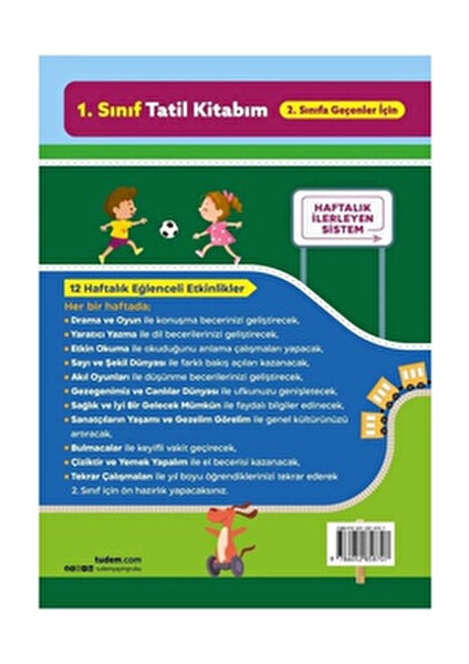 1. Sınıf Tatil Kitabım 2024 - 12 Haftalık Eğlenceli Etkinlikler Tudem Yayınları fiyatları