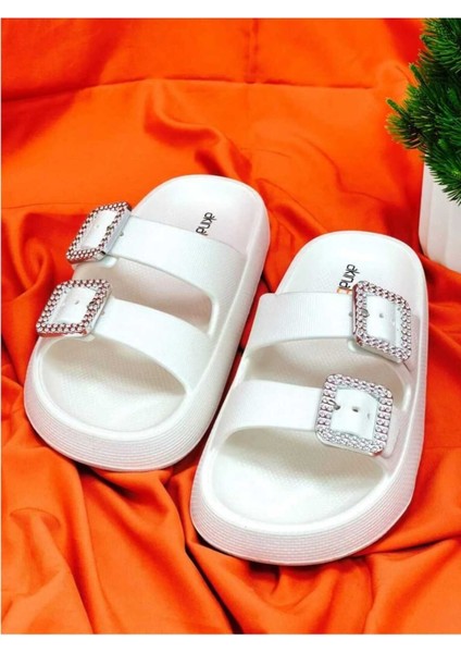 Akınal Bella E282 Çift Tokalı Günlük Ortopedik Kadın Terlik