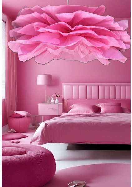 Şeker Pembe Bohem Model Sarkıt Avize - Salon, Yatak Odası ve Çocuk Odası Için Aydınlatma