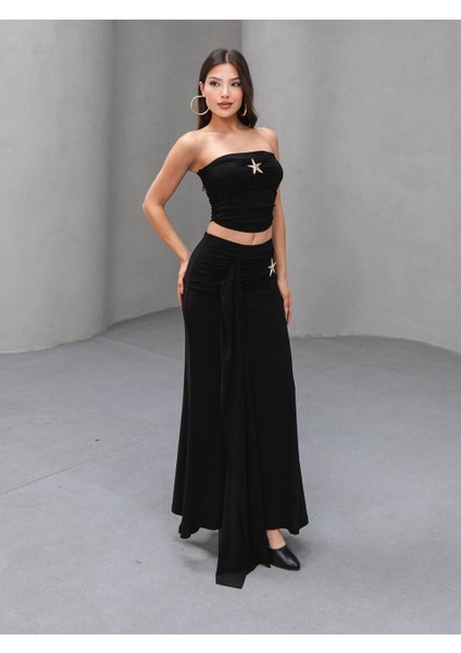 Yıldız Toka Detaylı Etekli Takım