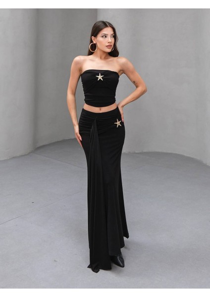 Yıldız Toka Detaylı Etekli Takım