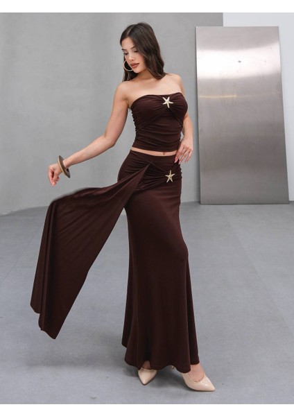 Yıldız Toka Detaylı Etekli Takım