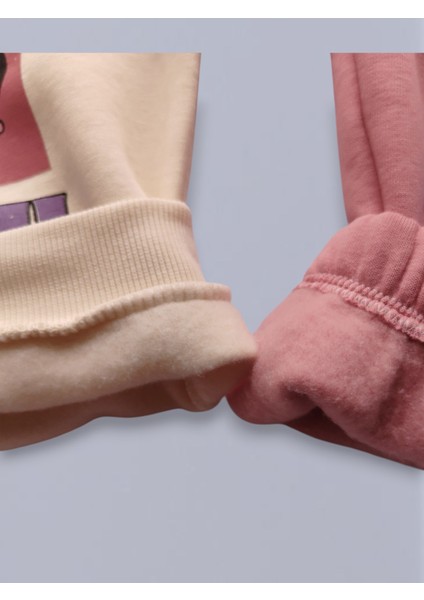 Kuromi Baskılı Kız Çocuk Eşofman Takımı – Üçiplik Şardonlu, 2li Takım, Sweatshirt+ Alt Eşofman fırsatları
