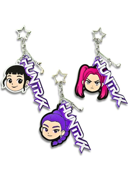Kpop Demon Hunters / Huntrix 3'lü Set Anahtarlık