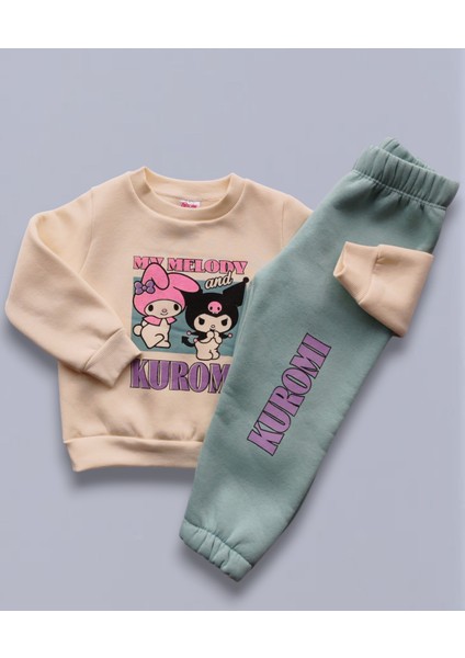 Kuromi Baskılı Kız Çocuk Eşofman Takımı – Üçiplik Şardonlu, 2li Takım, Sweatshirt+ Alt Eşofman fiyatları