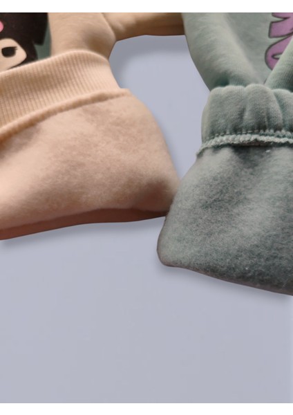 Kuromi Baskılı Kız Çocuk Eşofman Takımı – Üçiplik Şardonlu, 2li Takım, Sweatshirt+ Alt Eşofman modelleri