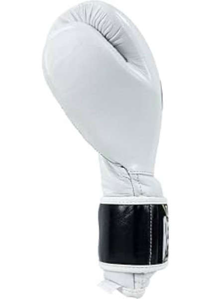 White Leather Strap & Attached Thumb And Hook & Loop Closure Boks Eldiveni fırsatları