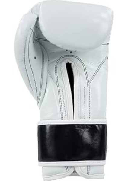 White Leather Strap & Attached Thumb And Hook & Loop Closure Boks Eldiveni indirimleri