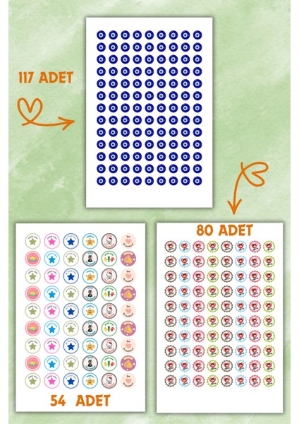 7 Sayfa Öğretmen Sticker Seti Öğrenci/ Ödül/ Ödev Stickerı/a4 Boyutu fırsatları